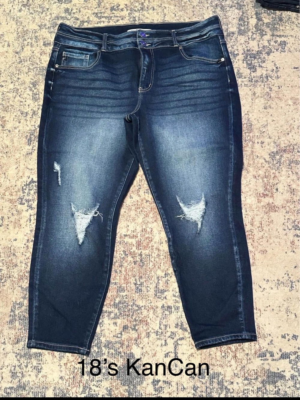 KanCan Dark Blue Distressed Jeans. Never Worn